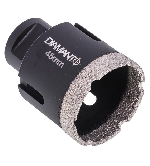 Otwornica diamentowa 45mm, uchwyt M14, diament lutowany DIAMANTO
