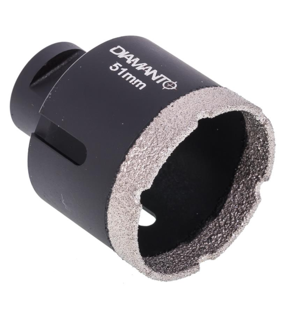 Otwornica diamentowa 51mm, uchwyt M14, diament lutowany DIAMANTO