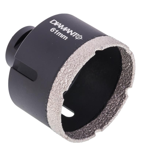 Otwornica diamentowa 61mm, uchwyt M14, diament lutowany DIAMANTO