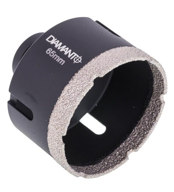 Otwornica diamentowa 65mm, uchwyt M14, diament lutowany DIAMANTO