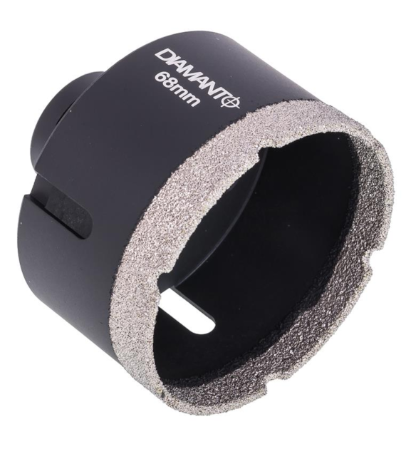 Otwornica diamentowa 68mm, uchwyt M14, diament lutowany DIAMANTO