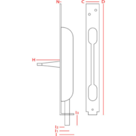 Zasuwa czołowa drzwiowa JANIA
