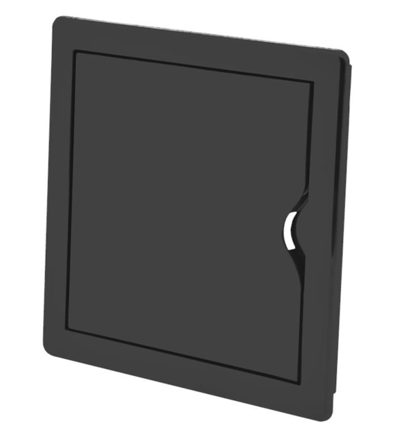 Drzwiczki rewizyjne plastikowe zatrzask 10 x 10cm - GRAFITOWE