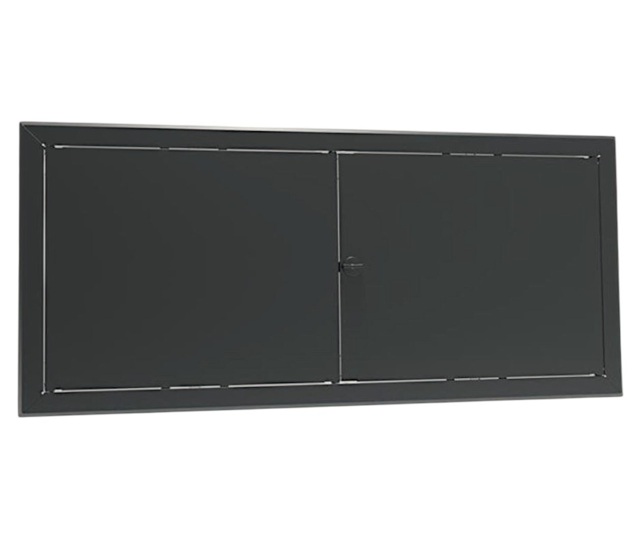 Drzwiczki rewizyjne dwuskrzydłowe malowane MAXI 100 x 80cm - CZARNE, pokrętło