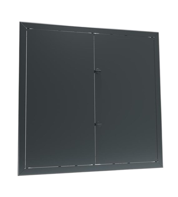 Drzwiczki rewizyjne dwuskrzydłowe malowane MAXI 100 x 90cm - GRAFITOWE, pokrętło