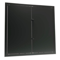 Drzwiczki rewizyjne dwuskrzydłowe malowane MAXI 110 x 90cm - CZARNE, pokrętło