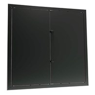 Drzwiczki rewizyjne dwuskrzydłowe malowane MAXI 90 x 110cm - CZARNE, pokrętło