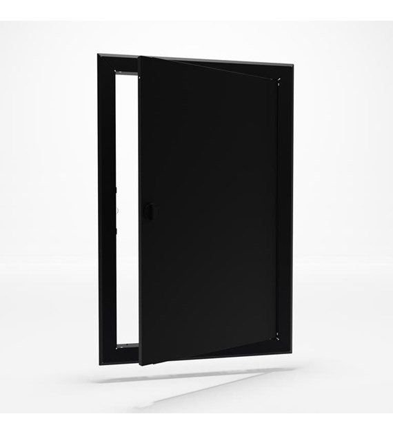 Drzwiczki rewizyjne malowane zatrzask (wew. 25x25) - CZARNE