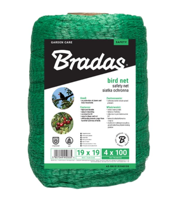 Siatka ochronna na ptaki BIRD NET 10g/ m2, 19 x 19mm, 4 x 100m