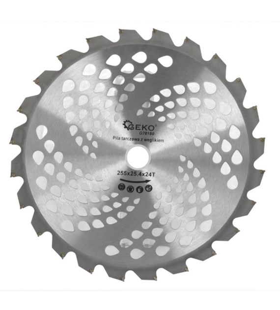 Tarcza z widią do podkaszarki spalinowej 255 x 25,4mm x 24T