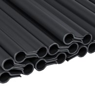 Klipsy do taśm ogrodzeniowych SOLID - ciemnoszary 19cm 20szt