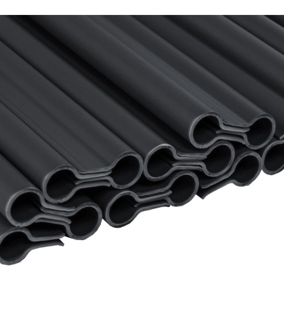 Klipsy do taśm ogrodzeniowych SOLID - ciemnoszary 19cm 20szt