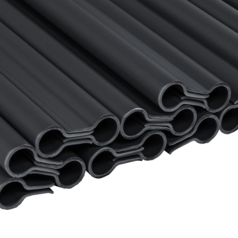 Klipsy do taśm ogrodzeniowych SOLID - ciemnoszary 19cm 20szt