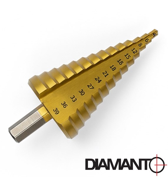 Wiertło stopniowe tytanowane 4x39mm DIAMANTO