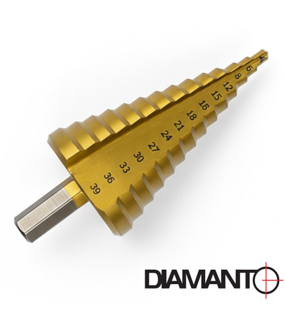 Wiertło stopniowe tytanowane 4x39mm DIAMANTO