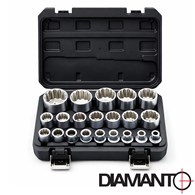 Zestaw nasadek 21el. 12-kątnych 8-36mm CRV DIAMANTO [p-10]