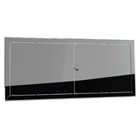 Drzwiczki rewizyjne dwuskrzydłowe malowane MAXI 90 x 90cm - BIAŁE, pokrętło