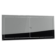 Drzwiczki rewizyjne dwuskrzydłowe malowane MAXI 90 x 90cm - BIAŁE, pokrętło