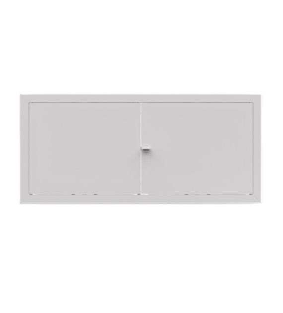 Drzwiczki rewizyjne dwuskrzydłowe nierdzewne MAXI 100 x 60cm, pokrętło