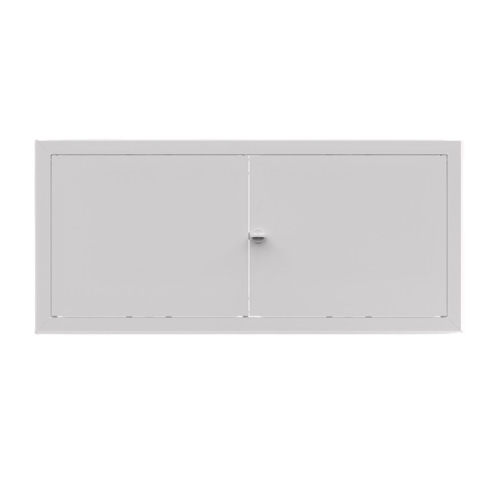 Drzwiczki rewizyjne dwuskrzydłowe nierdzewne MAXI 100 x 60cm, pokrętło