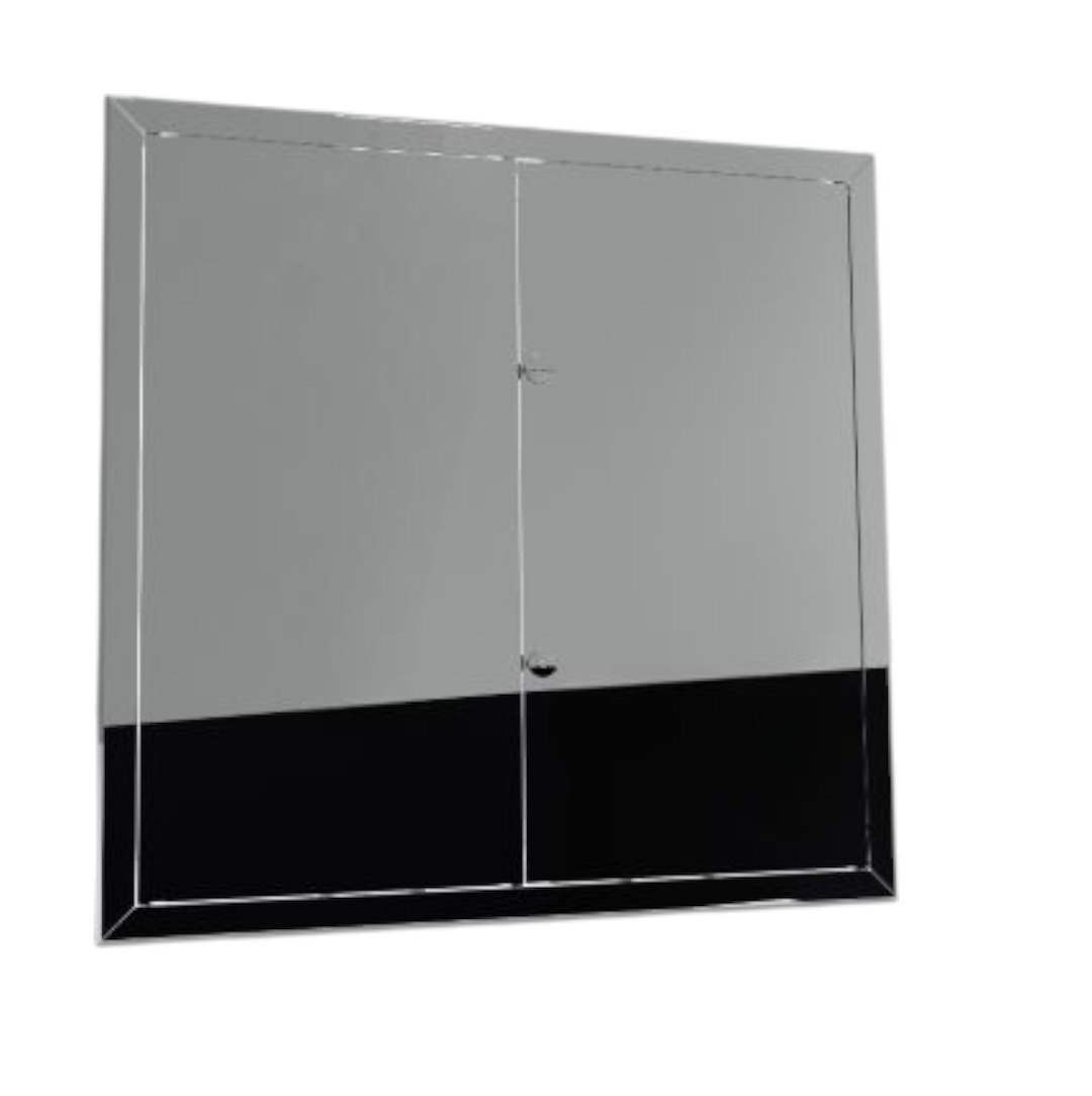 Drzwiczki rewizyjne dwuskrzydłowe malowane MAXI 100 x 120cm - BIAŁE, pokrętło