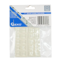 Odbojniki silikonowe transparentne – prostokątne pod meble 10x10mm 20szt