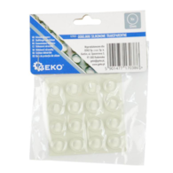 Odbojniki silikonowe transparentne – okrągłe pod meble 12mm 16szt