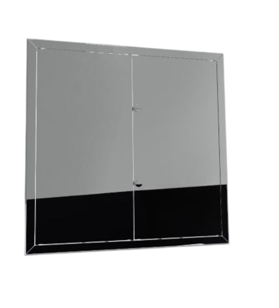 Drzwiczki rewizyjne dwuskrzydłowe malowane MAXI 110 x 120cm - BIAŁE, pokrętło