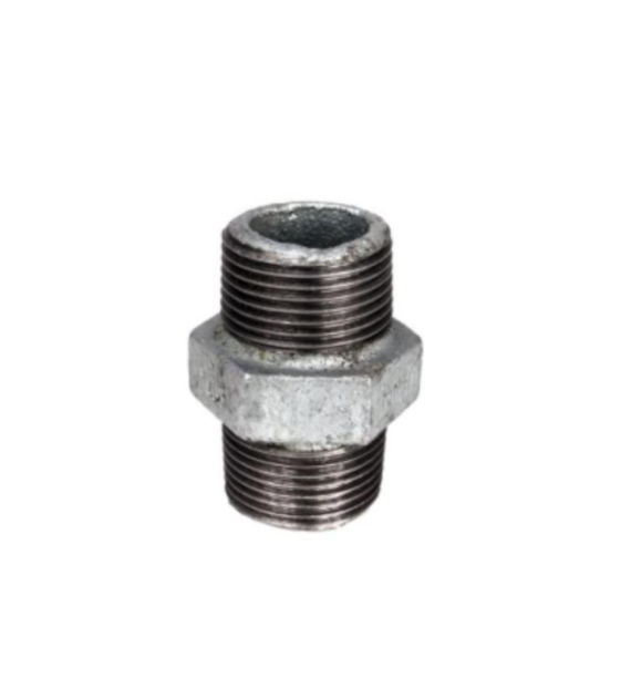 Nypel żeliwny N-N 1  ocynkowany