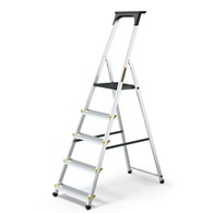 Drabina aluminiowa jednostronna 5 stopniowa PRO + półka 150kg