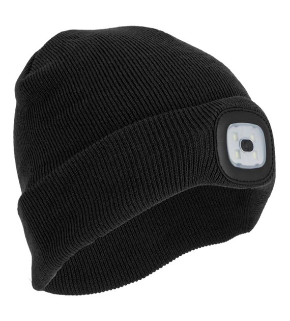 Czapka akrylowa z oświetleniem LED - czarna, CE, LAHTI PRO