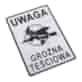 Tabliczka METALOWA 140x200mm UWAGA GROŹNA TEŚCIOWA