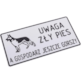 Tabliczka METALOWA 150x285mm UWAGA ZŁY PIES A GOSPODARZ JESZCZE GORSZY