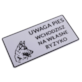 Tabliczka METALOWA 150x285mm WCHODZISZ NA WŁASNE RYZYKO