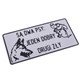 Tabliczka METALOWA 150x285mm SĄ DWA PSY JEDEN DOBRY DRUGI ZŁY