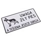 Tabliczka METALOWA 150x285mm UWAGA ZŁY PIES A TEŚCIOWA JESZCZE GORSZA