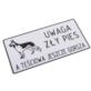 Tabliczka METALOWA 150x285mm UWAGA ZŁY PIES A TEŚCIOWA JESZCZE GORSZA