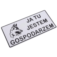 Tabliczka METALOWA 150x285mm JA TU JESTEM GOSPODARZEM