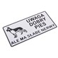 Tabliczka METALOWA 150x285mm UWAGA DOBRY PIES - ALE MA SŁABE NERWY