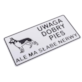 Tabliczka METALOWA 150x285mm UWAGA DOBRY PIES - ALE MA SŁABE NERWY