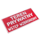 Tabliczka METALOWA 150x285mm TEREN PRYWATNY WSTĘP WZBRONIONY