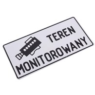 Tabliczka METALOWA 150x285mm TEREN MONITOROWANY