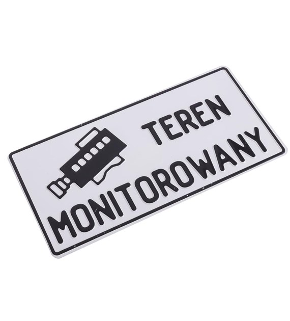 Tabliczka METALOWA 150x285mm TEREN MONITOROWANY