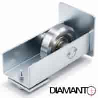 Rolka najazdowa do szyny 80x80 mm z zakończeniem DIAMANTO