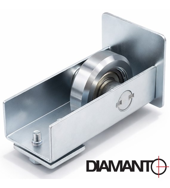 Rolka najazdowa do szyny 80x80 mm z zakończeniem DIAMANTO