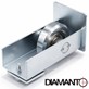 Rolka najazdowa do szyny 80x80 mm z zakończeniem DIAMANTO