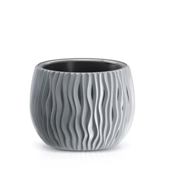 Doniczka DSK180 Sandy Bowl - szary kamienny