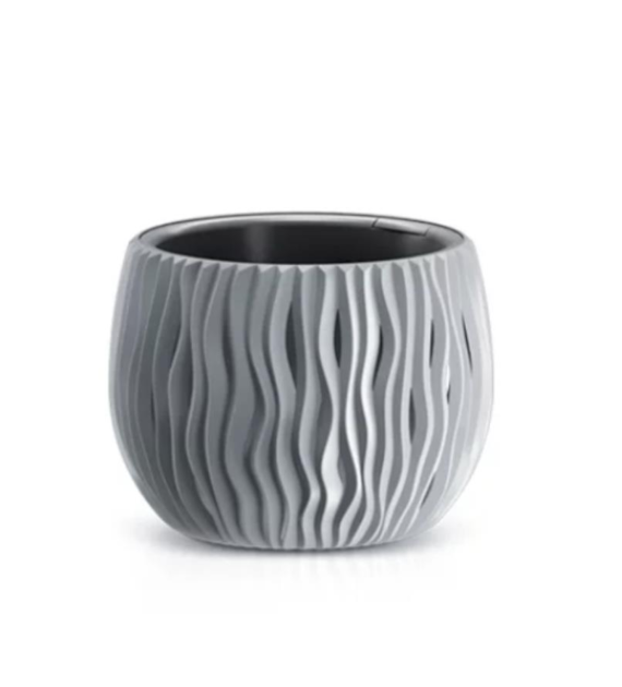 Doniczka DSK180 Sandy Bowl - szary kamienny