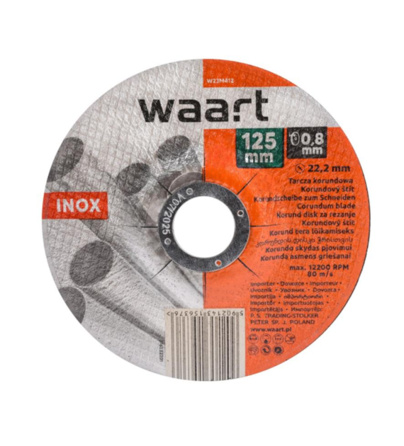 WAART Tarcza korundowa 125 x 0,8 x 22,2 mm, do Inox