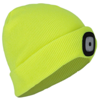 Czapka akrylowa z oświetleniem LED - żółta, CE, LAHTI PRO